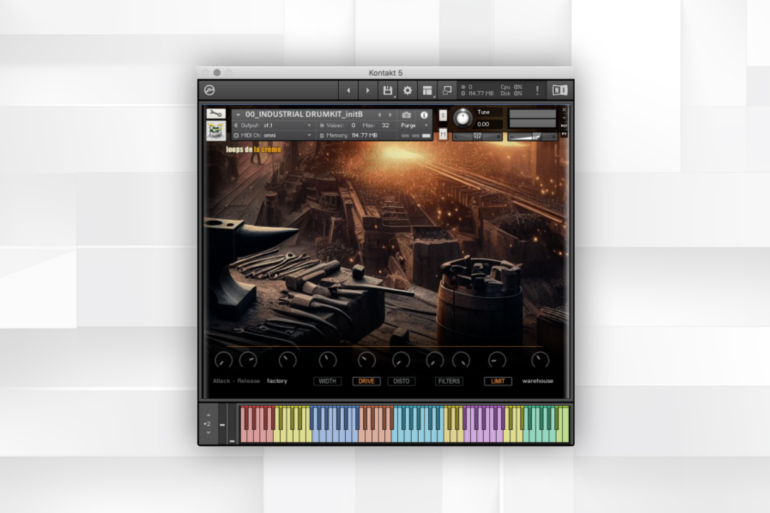 Loops de la Crème Launches Industrial Drumkit Library for Kontakt.