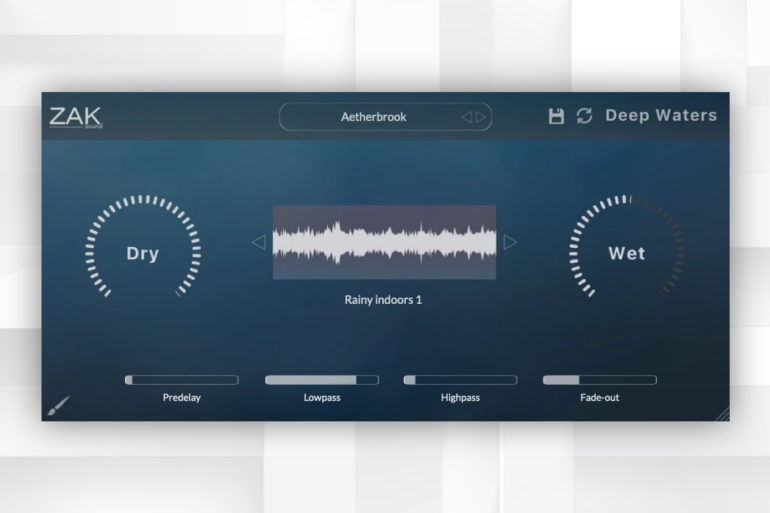 ZAK Sound has released Deep Waters reverb plugin.