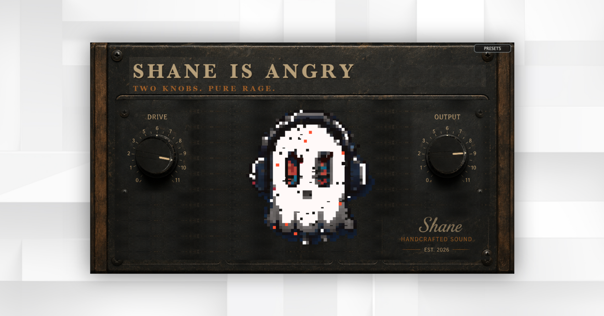 prod. Shane releases Shane Is Angry, a free diode-clipper distortion plugin for macOS and Windows.