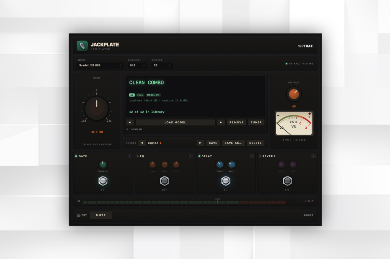 WPTRAT releases Jackplate, a free standalone Neural Amp Modeler player for macOS.